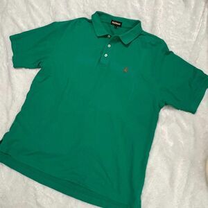 Y2K Paul Stuart Pique Polo Shirt Mens XL Green Pima Cotton - Mens XL